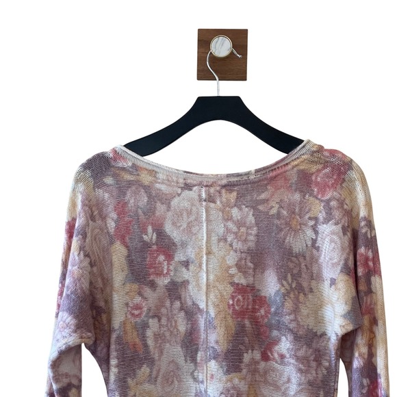 Free People Floral Bomb Knit Pullover Sweater Wool Angora Blend XS - Picture 8 of 9